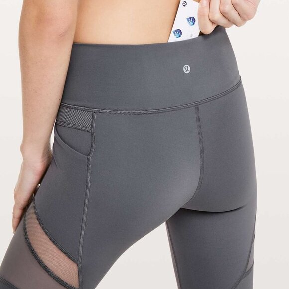 Lululemon Mesh In Motion Crop 23"Inseam Titanium Size 4 Athletic - Picture 1 of 8